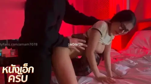 คลิปหลุดสาวไทย amam7078 น้องแอม สาวสวยหุ่นเด็ดนมใหญ่น่าเย็ดจัดๆ นอนแอ่นหีท่าหมาให้ผัวกระแทกหีโคตรเสียว เย็ดกันไม่พักจนน้ำแตกเต็มหี